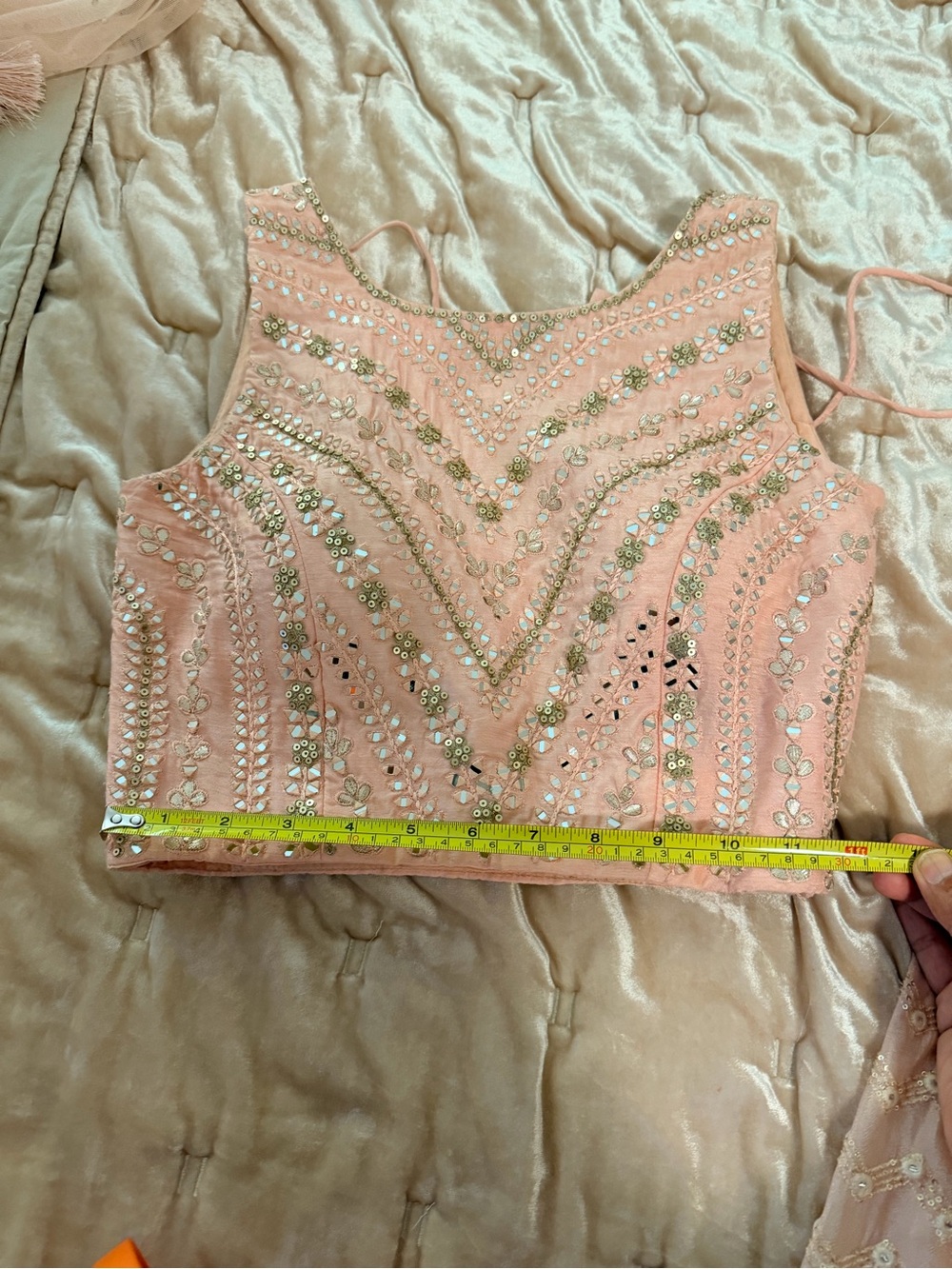 Blush Pink Embellished Lehenga Set size 0 - Picture 13 of 16